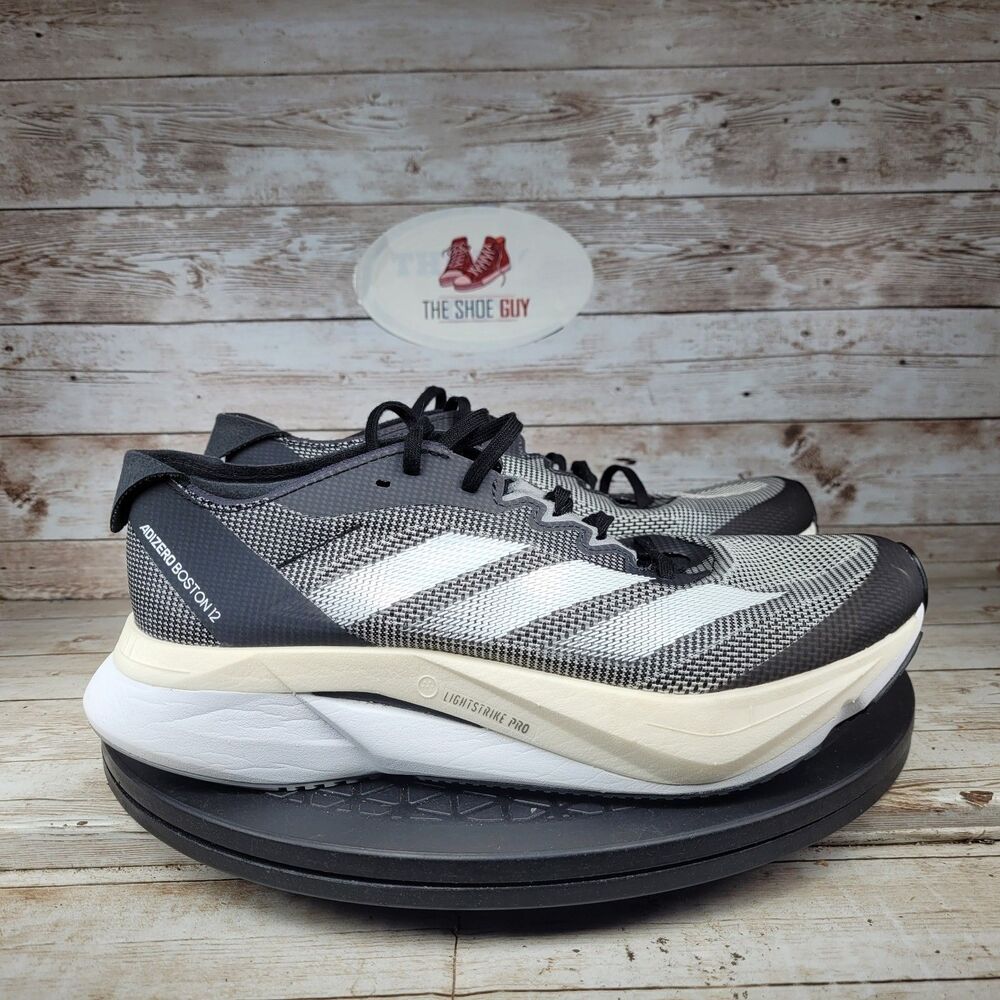 Adidas Adizero Women's Size 6.5 Boston 12 Black White Athletic Running Shoes